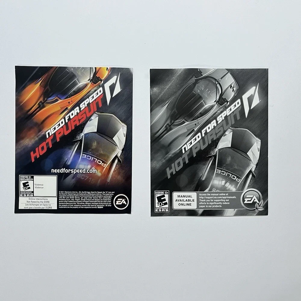 Need for Speed Hot Pursuit PS3 Sony PlayStation 3 With Inserts‎ No Manual